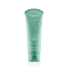 SATIVA BEAUTY BALANCE Hand Cream, 75ml, türkis-grüne Tube mit weißen Schriftzug
