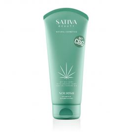 SATIVA BEAUTY NOURISH Shampoo, 200ml, türkis-grüne Tube mit weißen Schriftzug