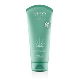 SATIVA BEAUTY RELAX Bodylotion, 200ml, türkis-grüne Tube mit weißen Schriftzug